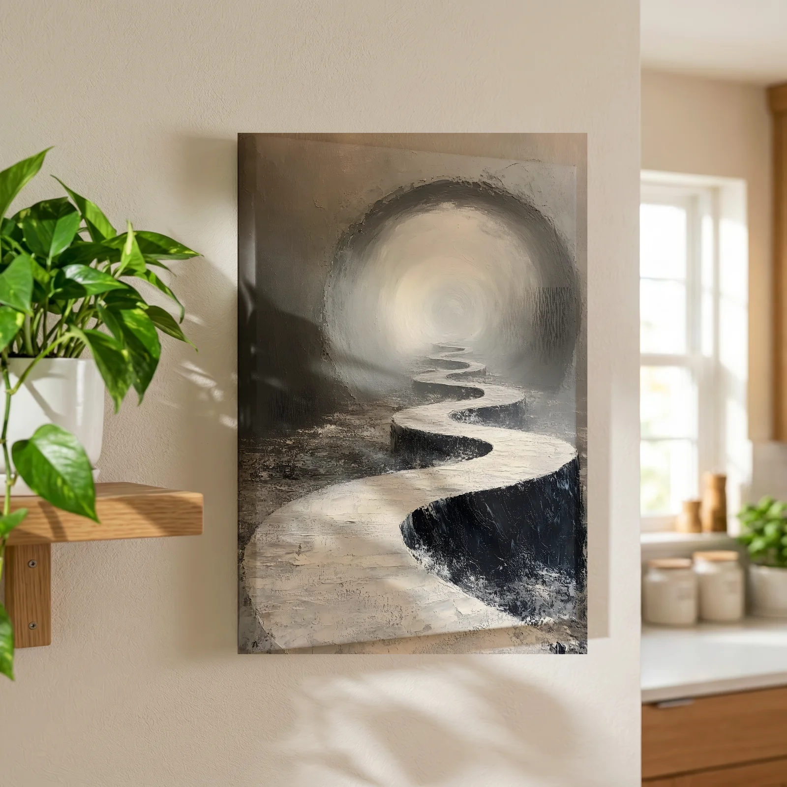 Pfad ins Licht — Leinwand