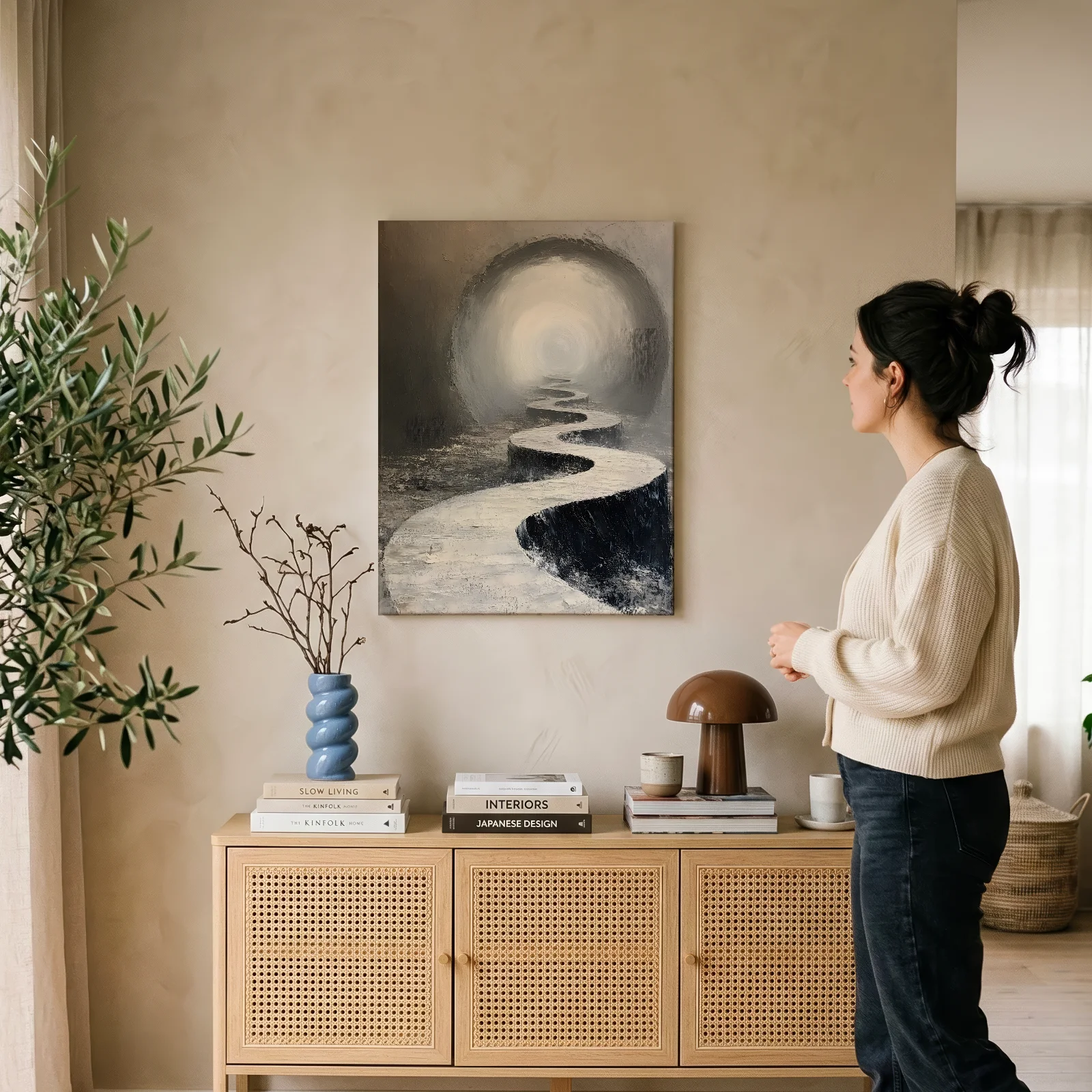 Pfad ins Licht — Leinwand