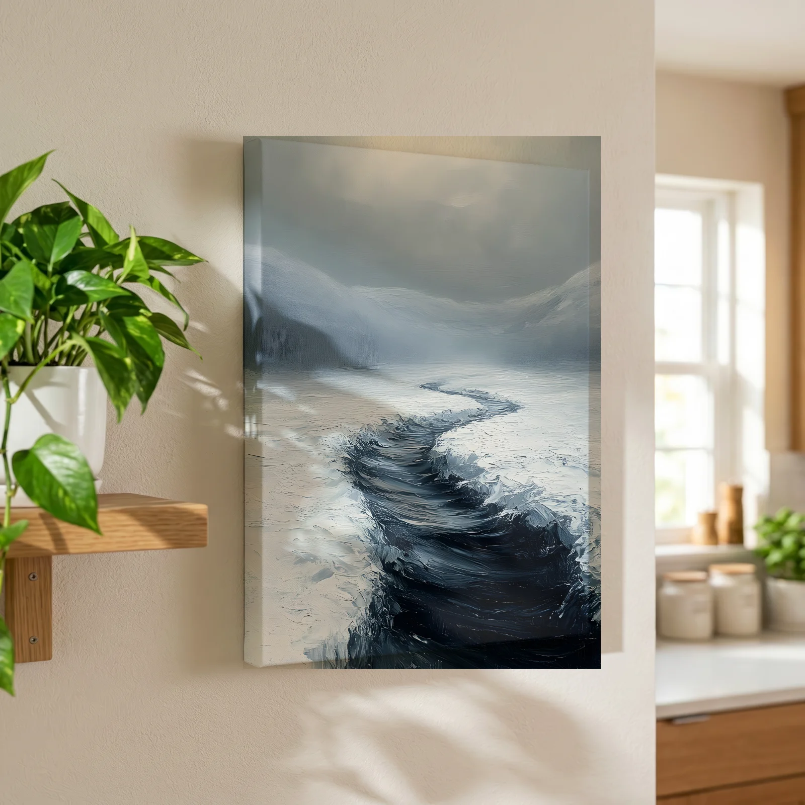 Wo die Stille einen Weg findet — Leinwand