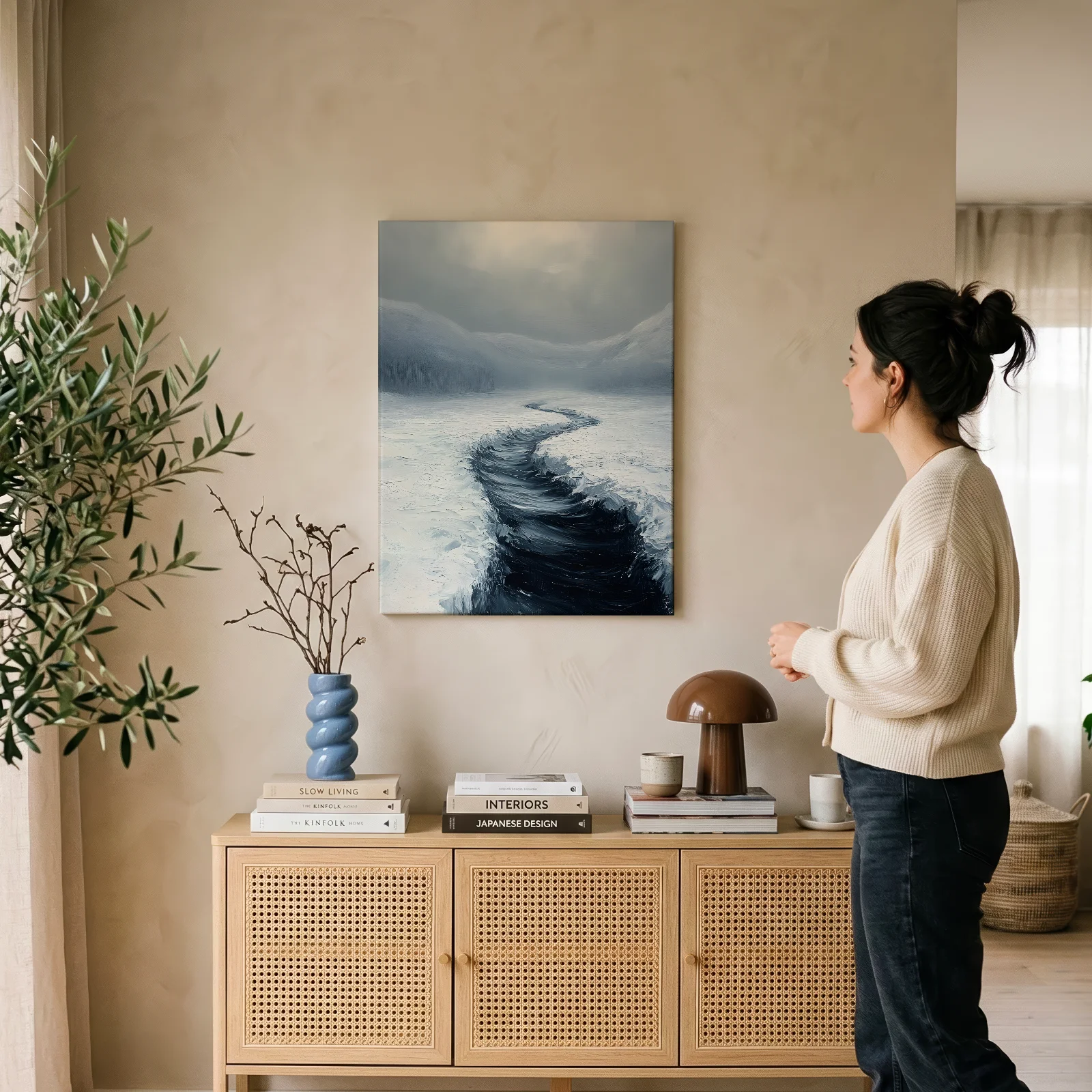 Wo die Stille einen Weg findet — Leinwand