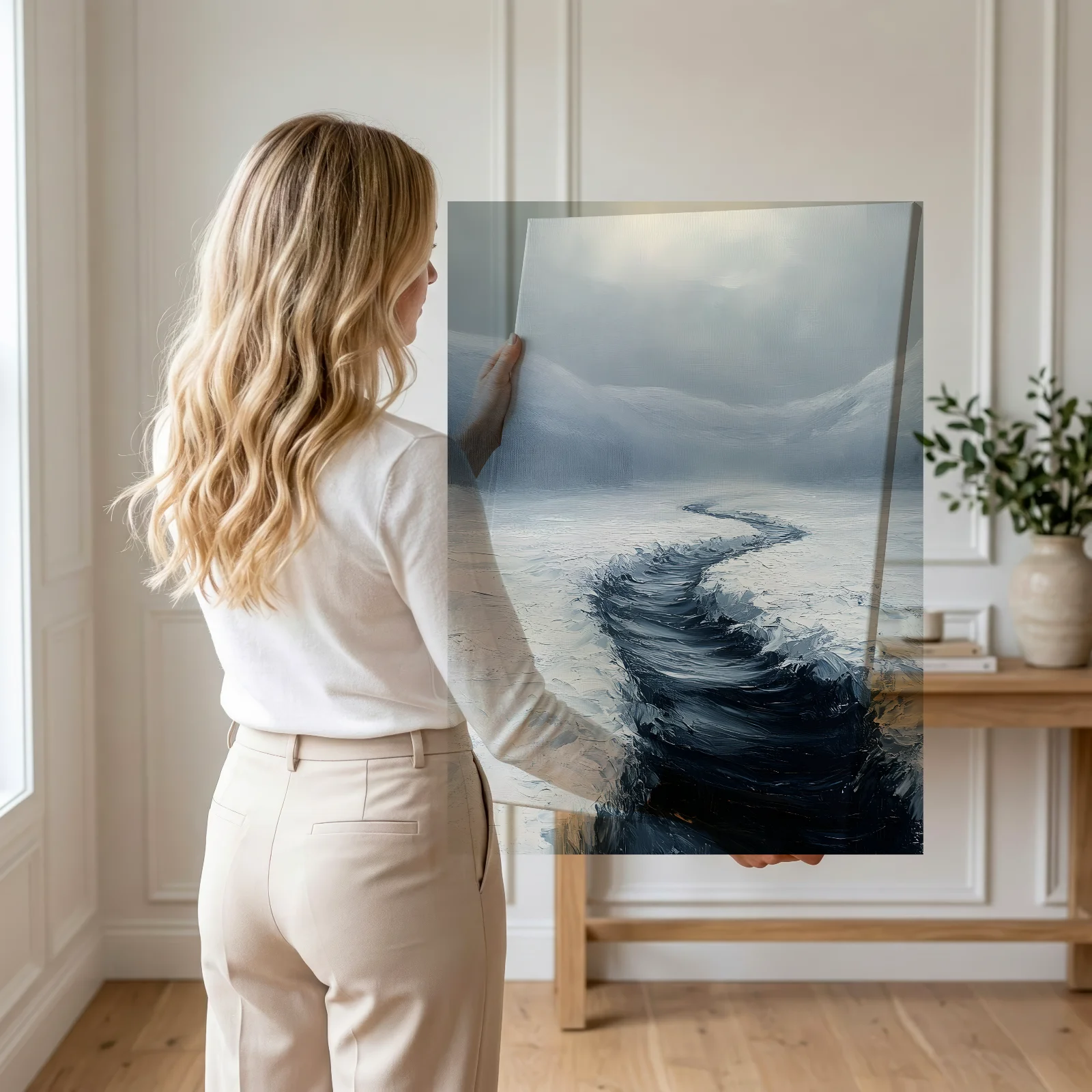 Wo die Stille einen Weg findet — Leinwand