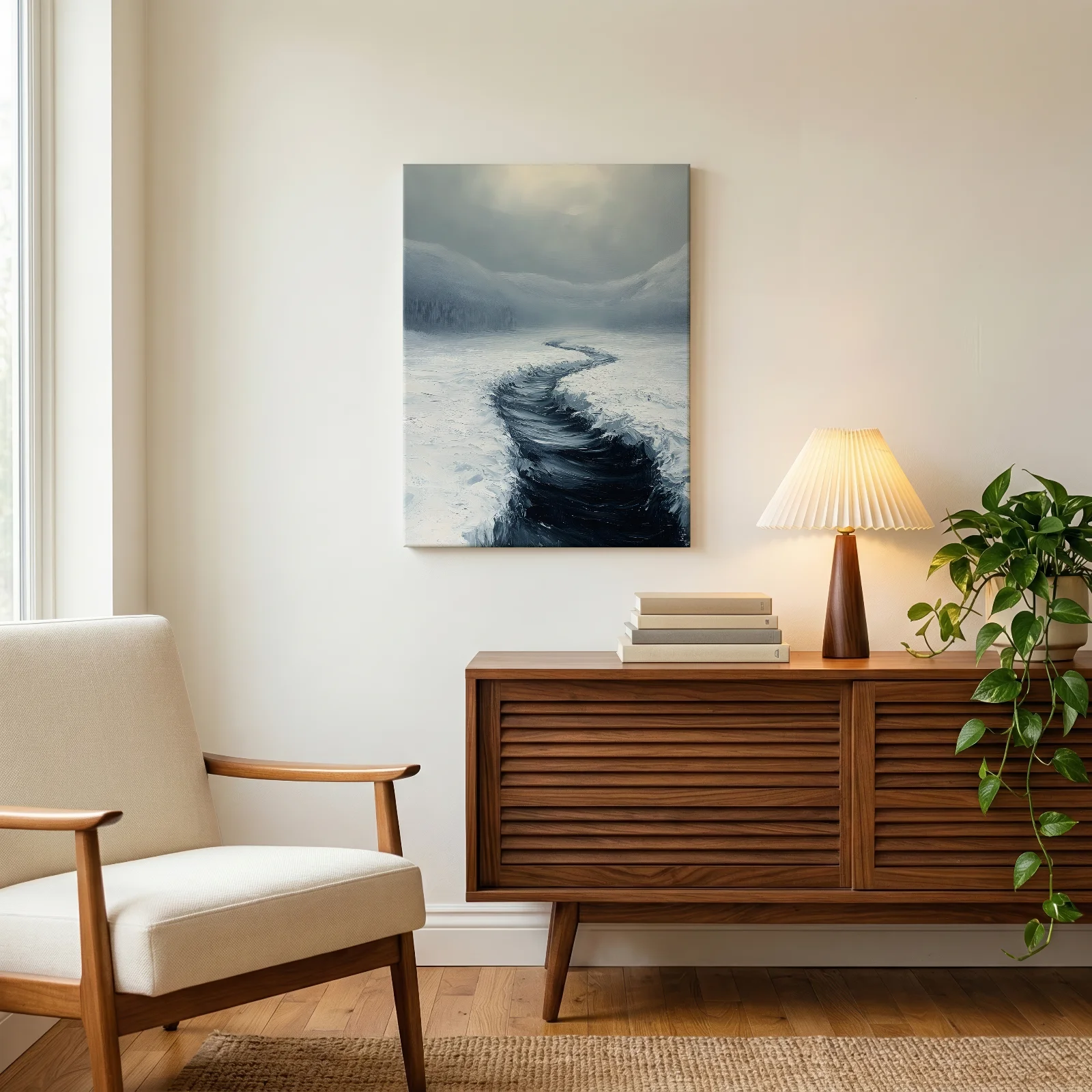 Wo die Stille einen Weg findet — Leinwand