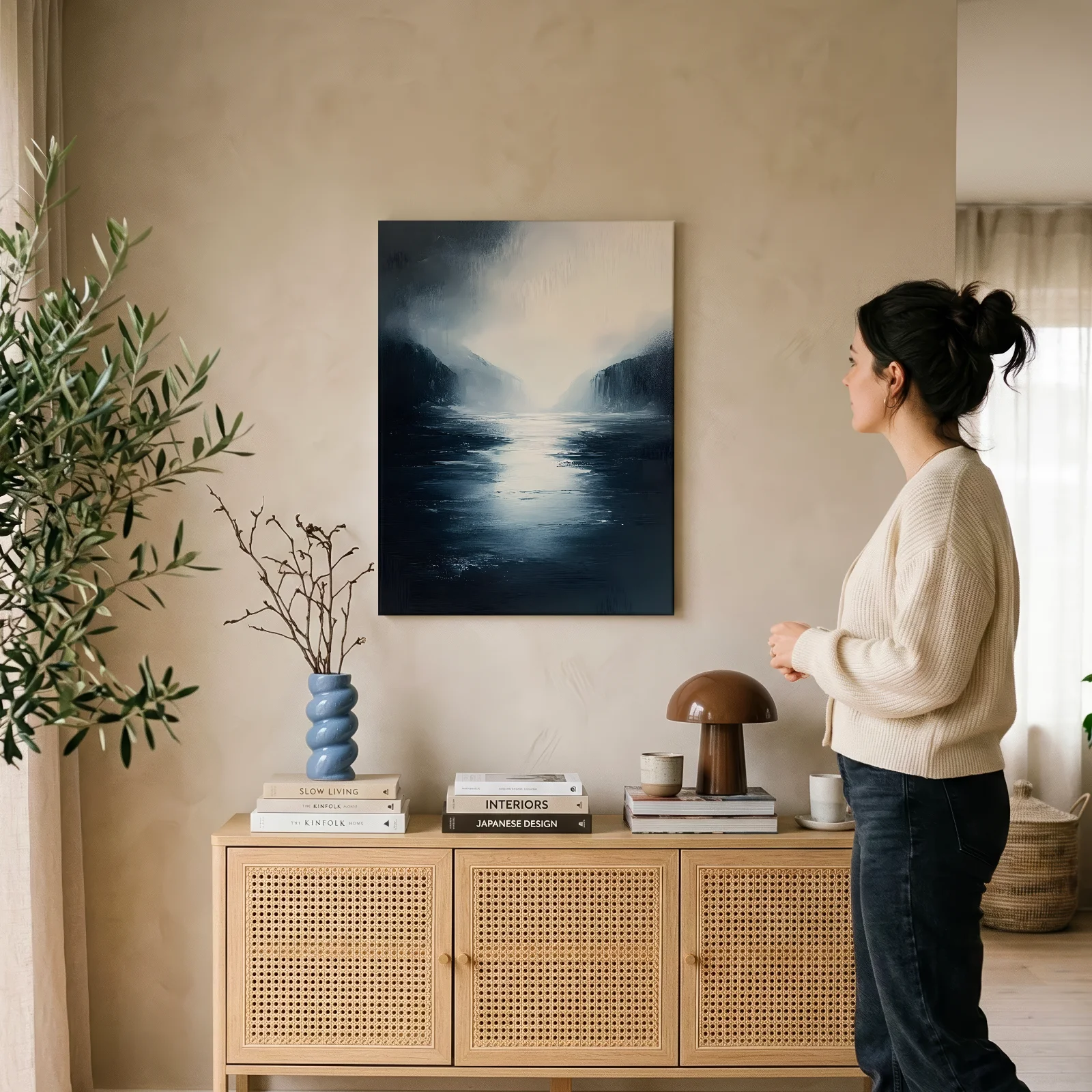 Licht auf dunklen Wassern — Leinwand