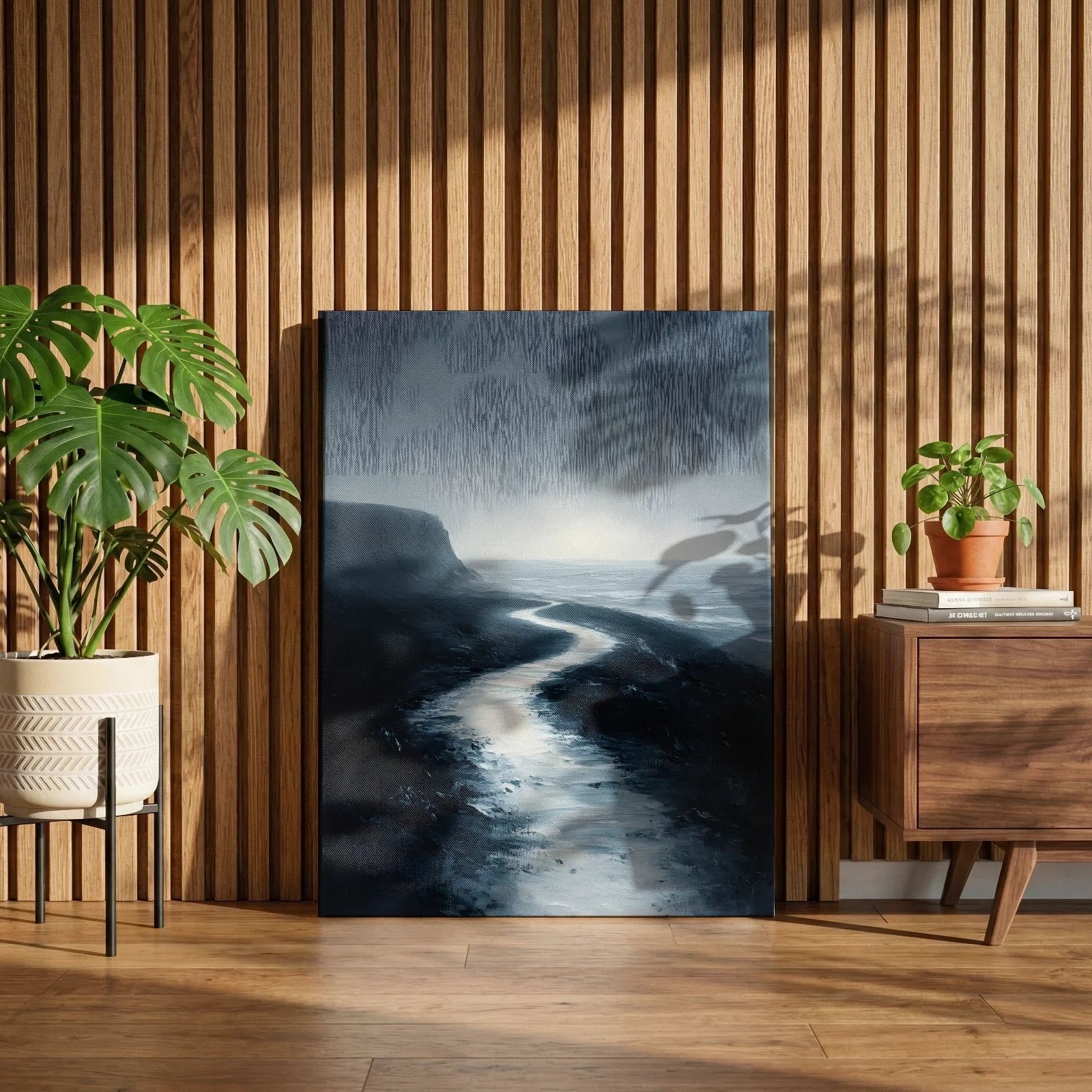 Stiller Küstenweg ins Licht — Leinwand