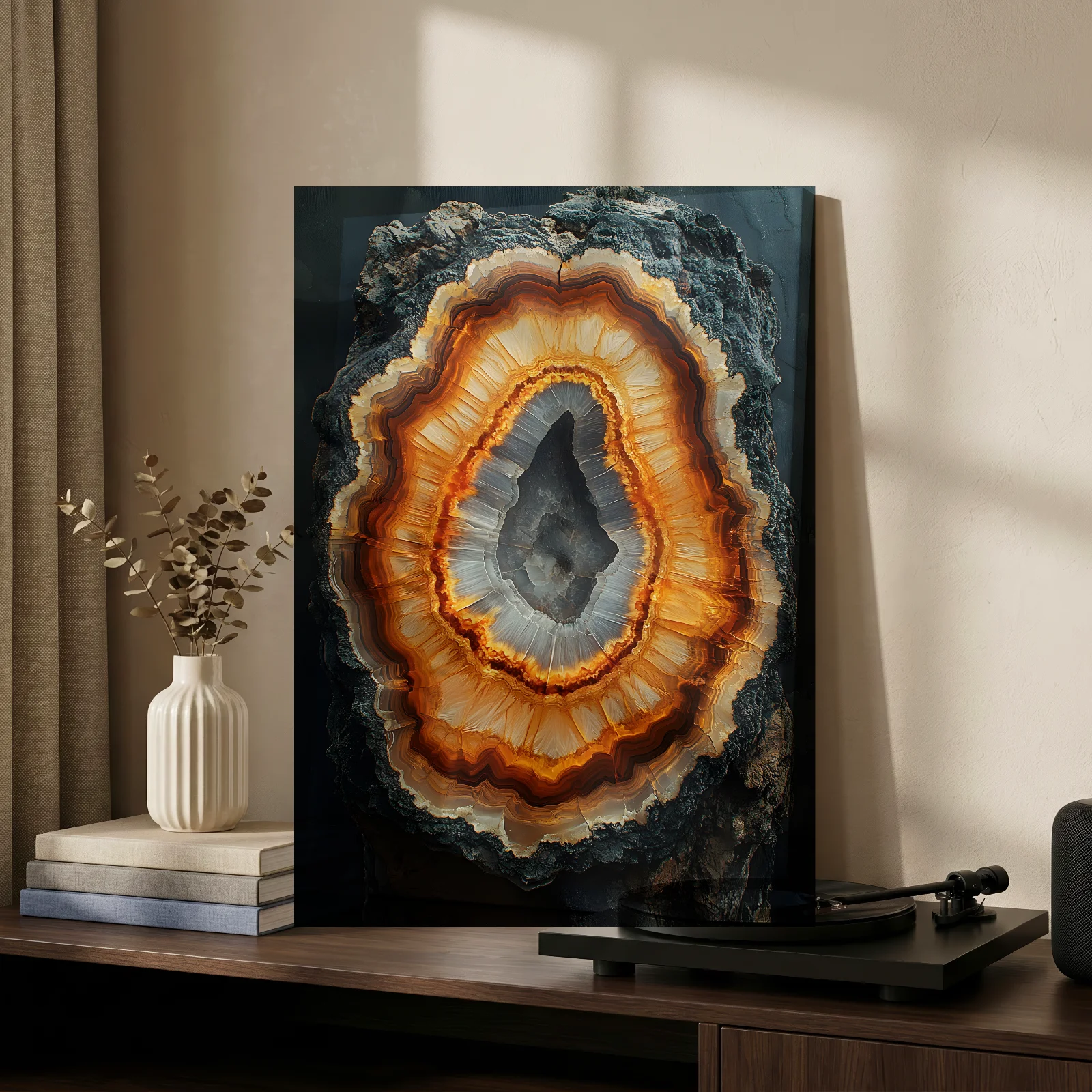 Bernsteinschimmer der Geode — Leinwand
