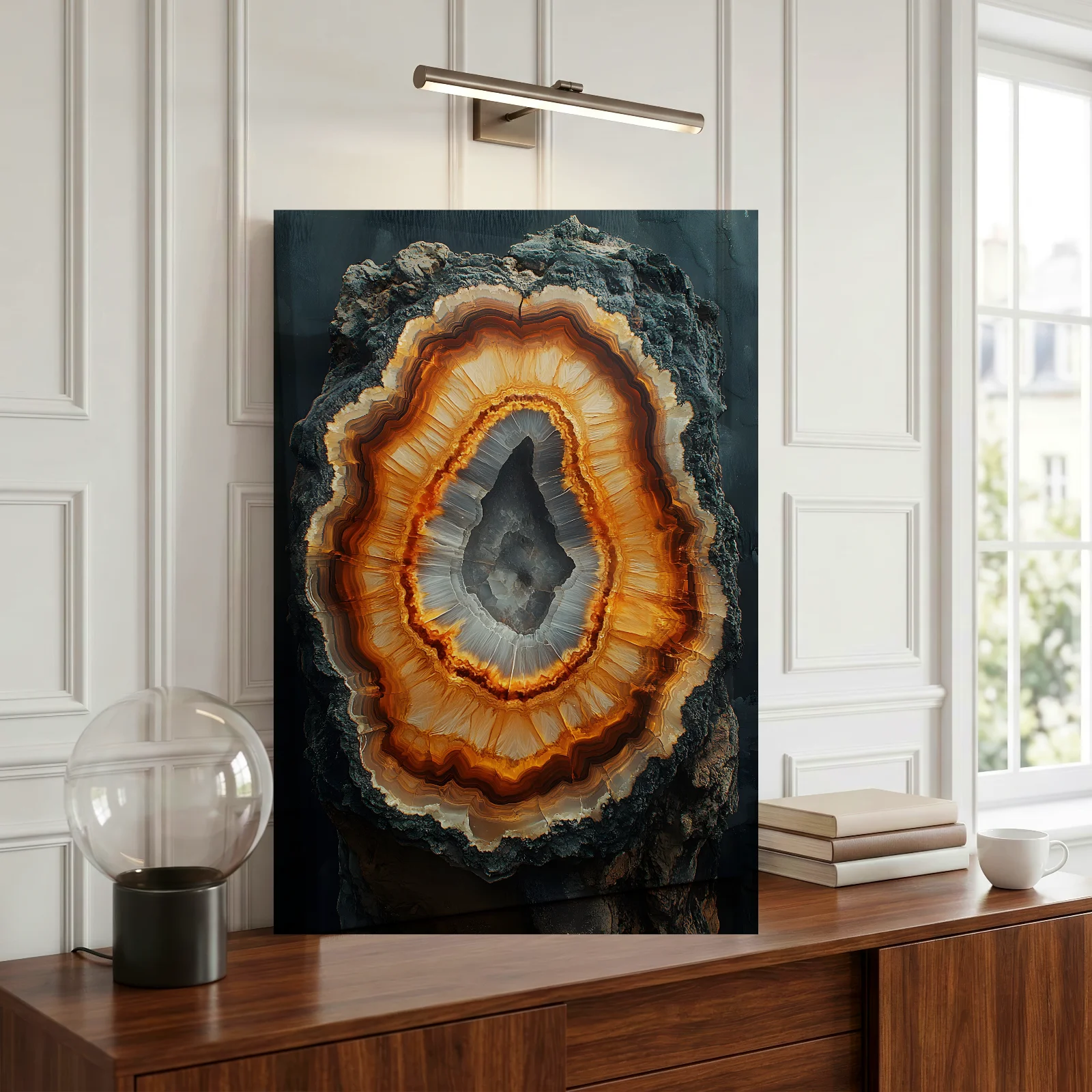 Bernsteinschimmer der Geode — Leinwand