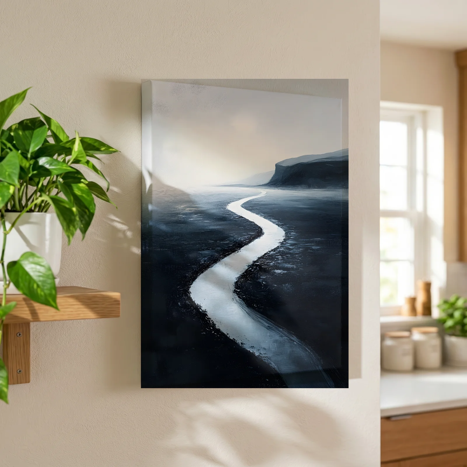 Lichtweg durch die Nebellande — Leinwand