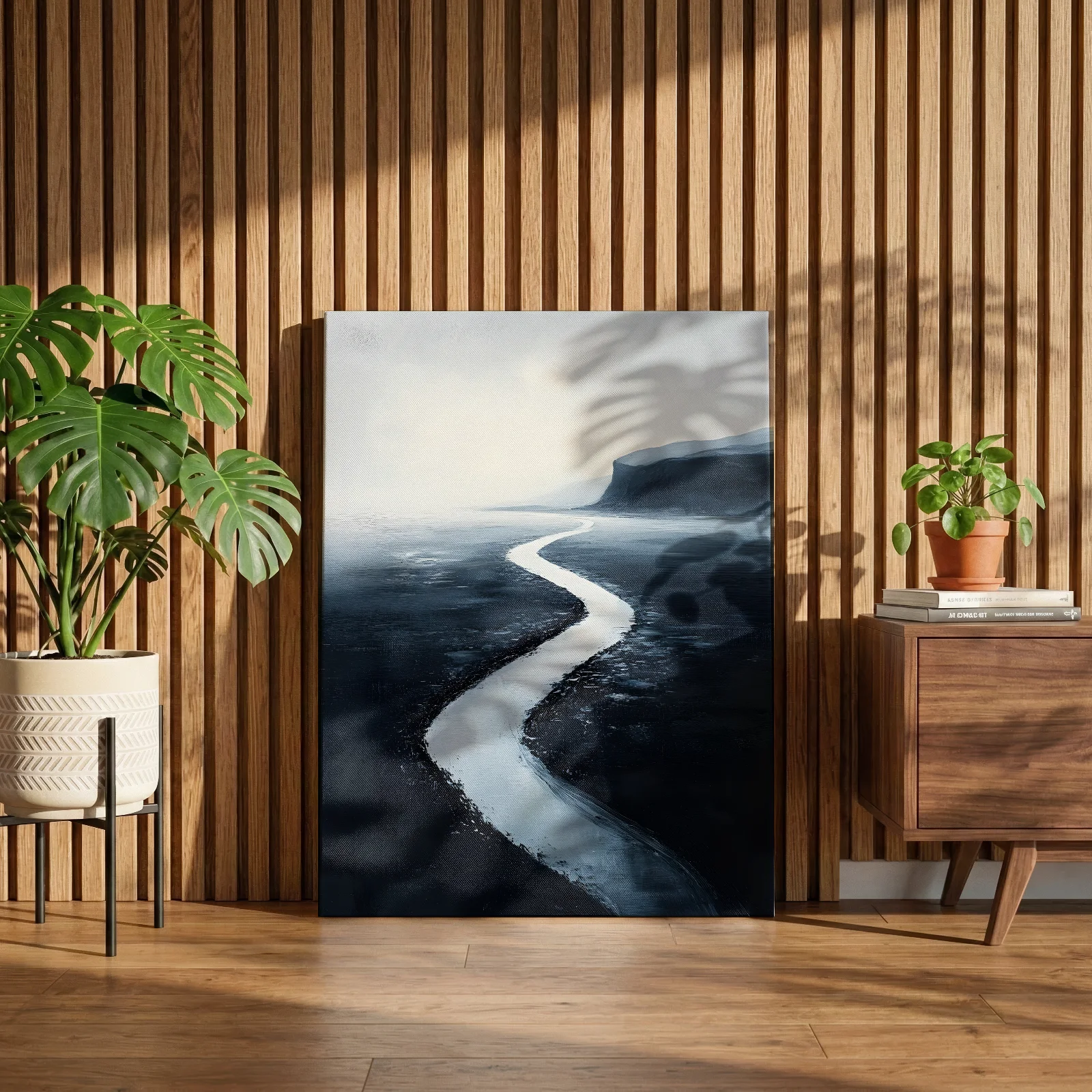 Lichtweg durch die Nebellande — Leinwand