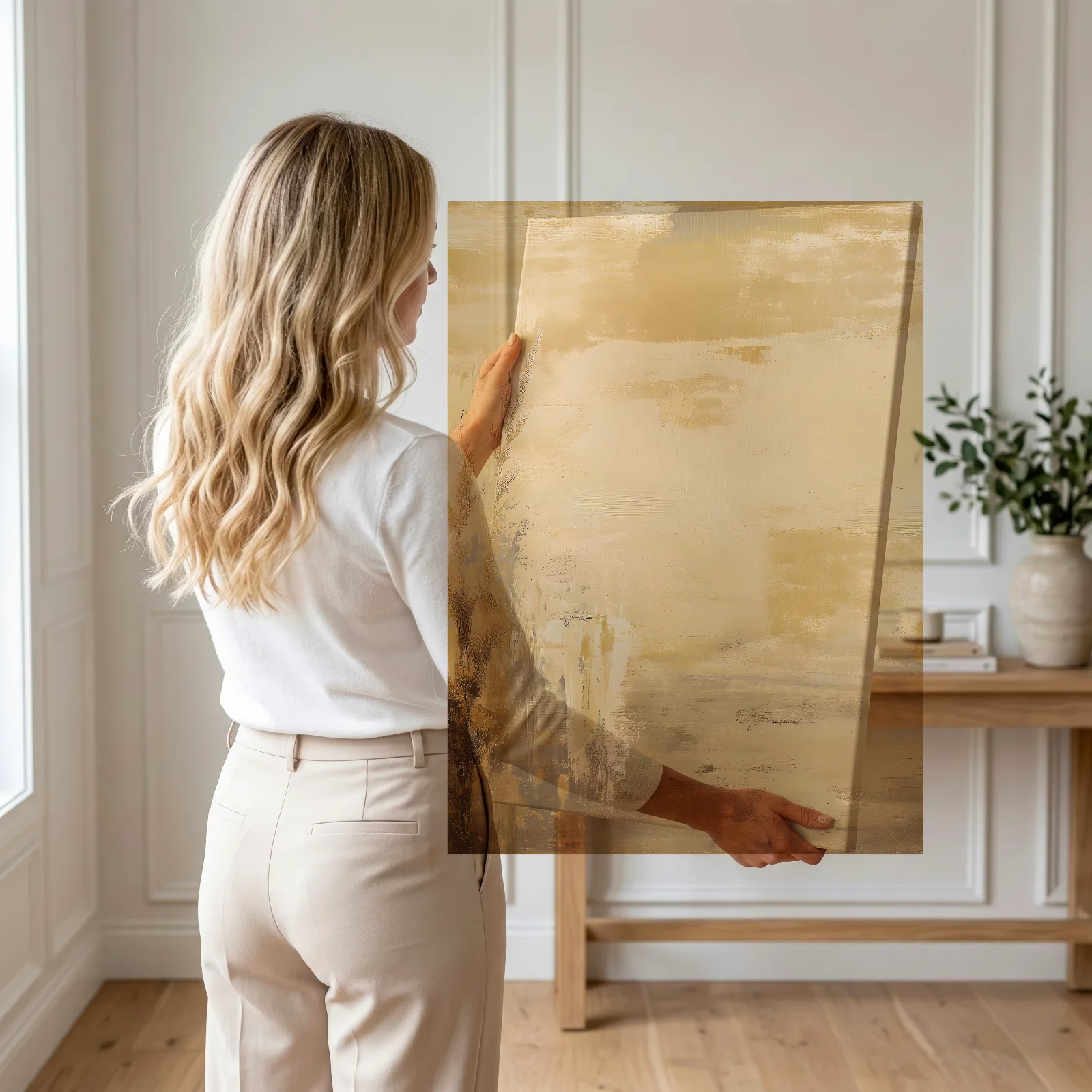 Stille am goldenen Ufer — Leinwand