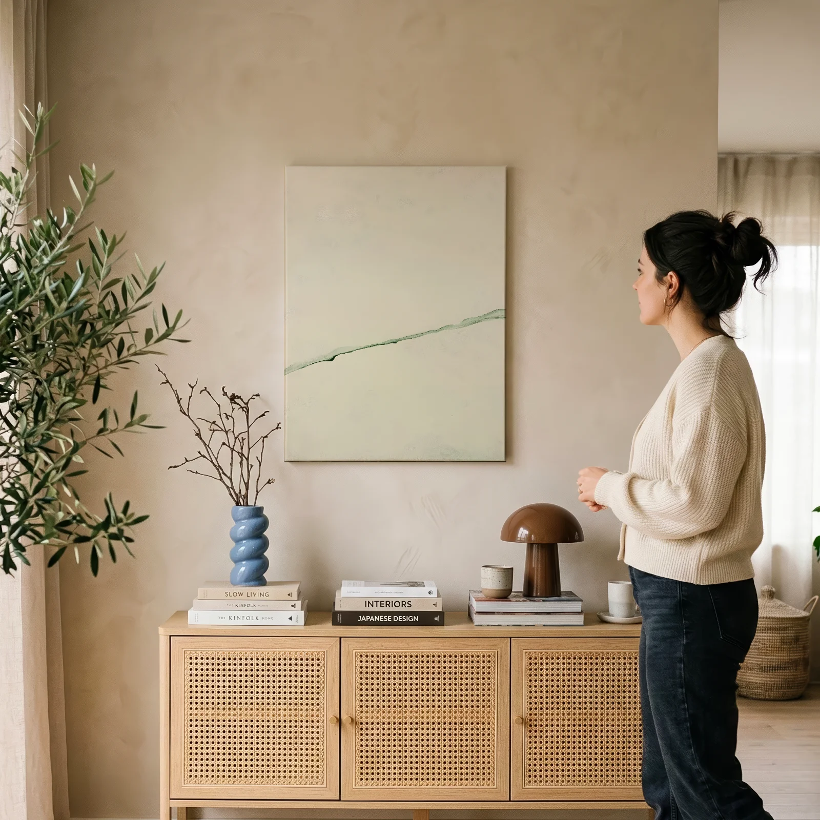 Smaragdgrüner Fluss der Ruhe — Leinwand